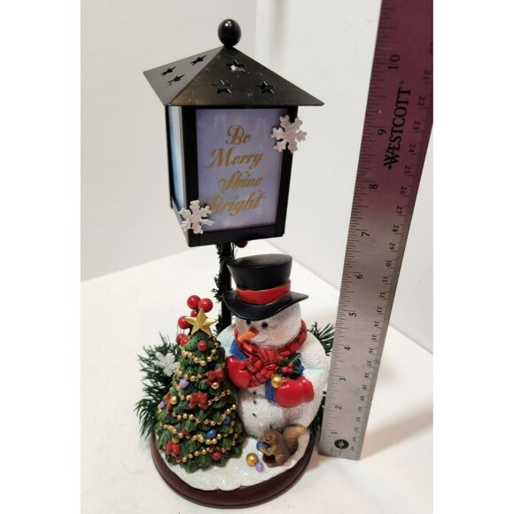 Bradford Exchange Be Merry Shine Bright Snowman Lantern11" Dona Gelsinger - Picture 16 of 16